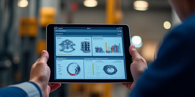 Digital interface showing metal inventory dashboard